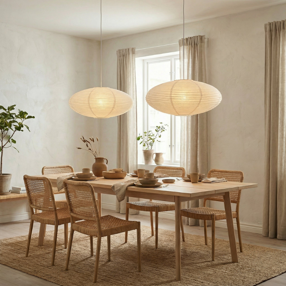 Novae Paper Pendant Light For Living Rooms And Dining Areas
