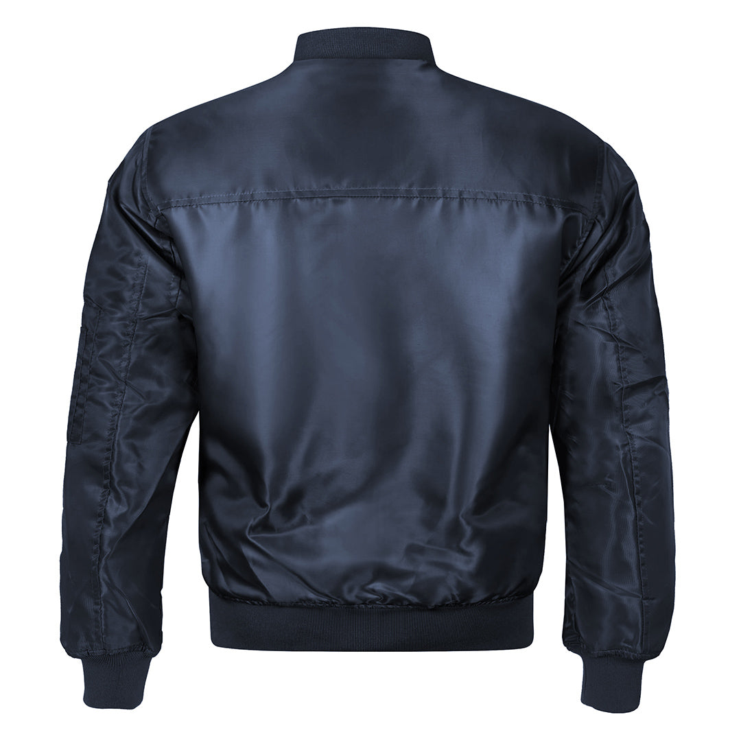 Men's Water-Resistant Polyester Bomber Jacket — Scratch-Proof Coating