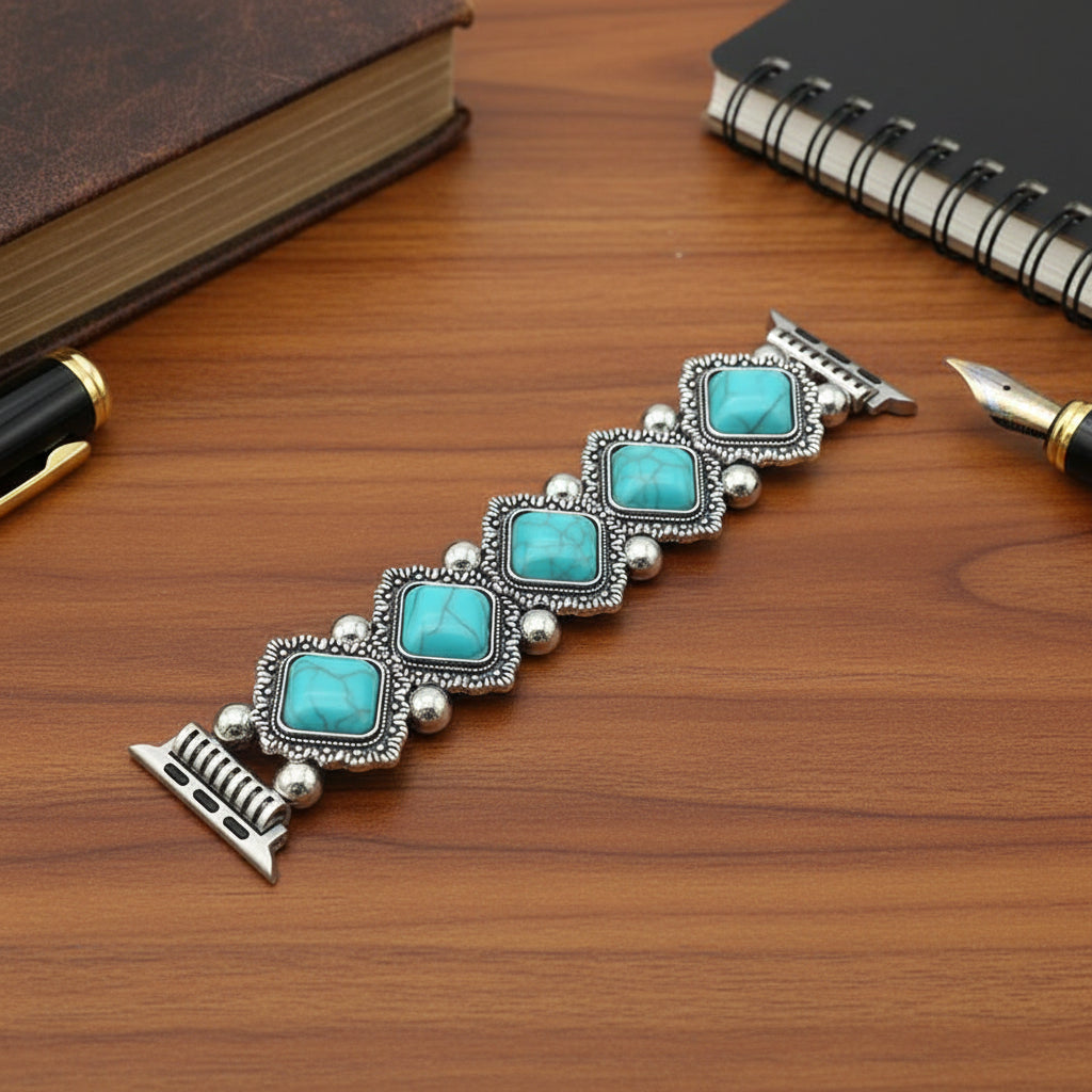 Luma Boho-Chic Smartwatch Band, Turquoise Accent Strap