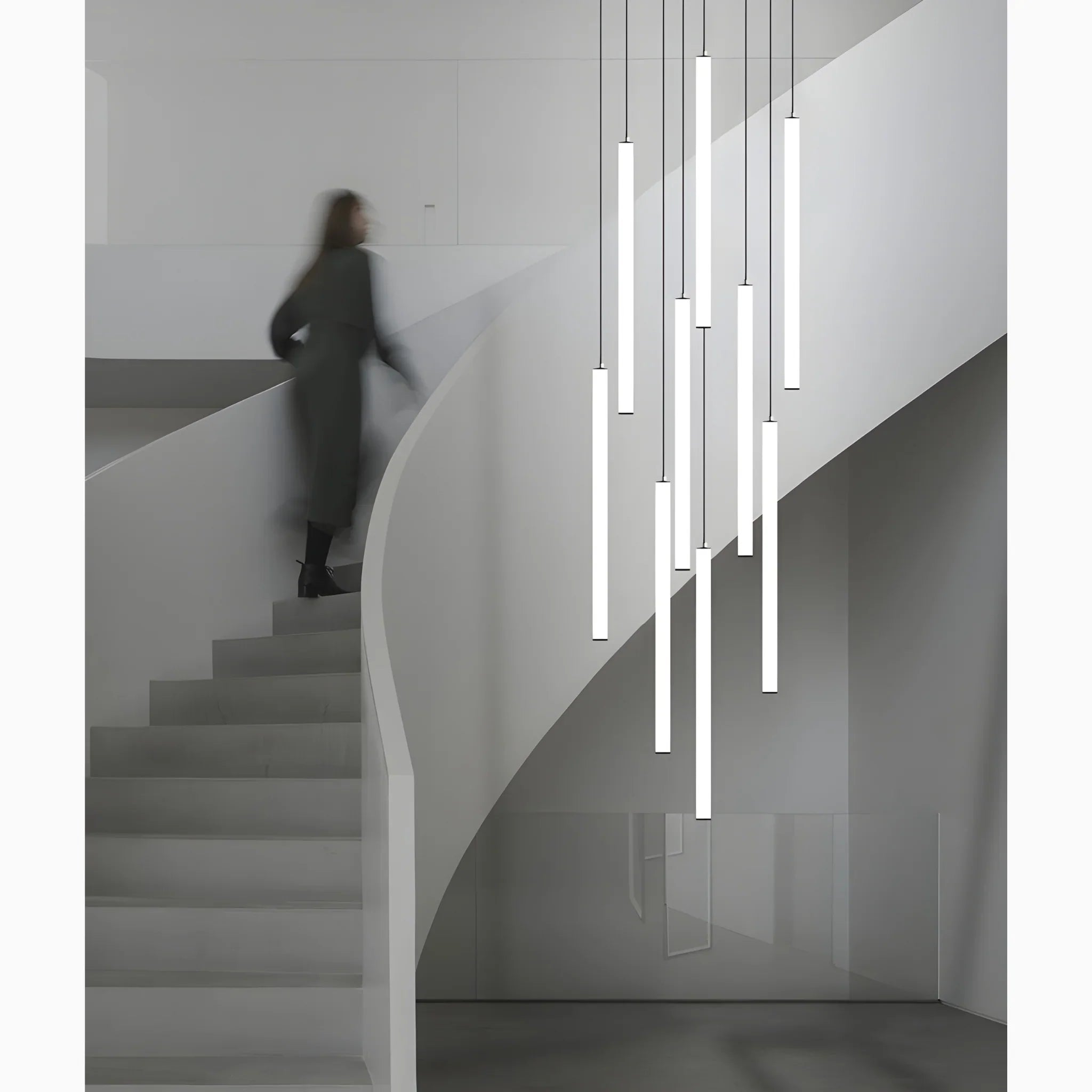 Lysandre Elegant Spiral Pendant Light for Grand Staircases