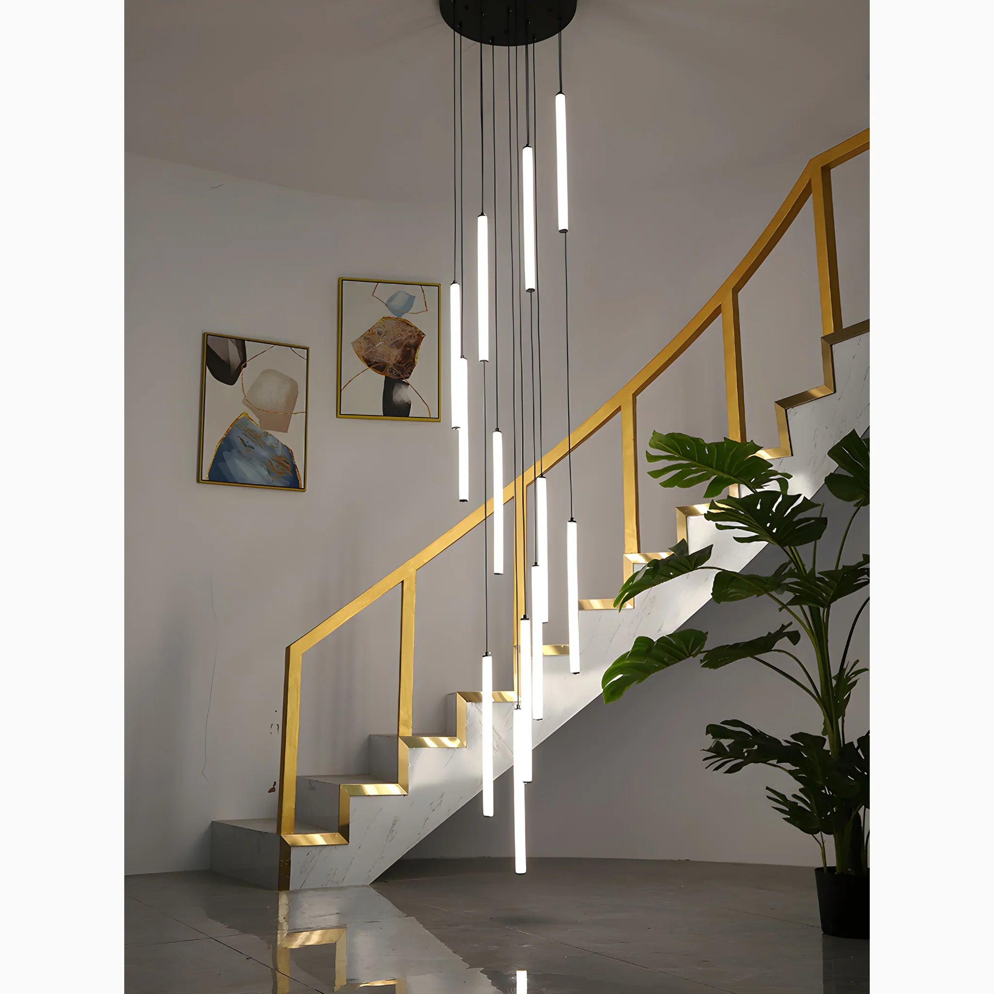 Lysandre Elegant Spiral Pendant Light for Grand Staircases