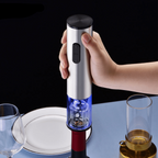 All-in-One Electric Wine Opener with Vacuum Stopper & Foil Cutter - Euroselle