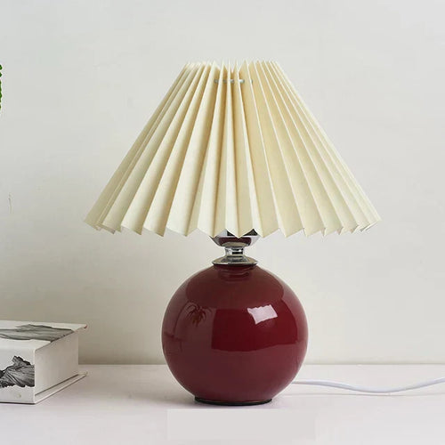 Antique Plissé - Lampe de table vintage à plis