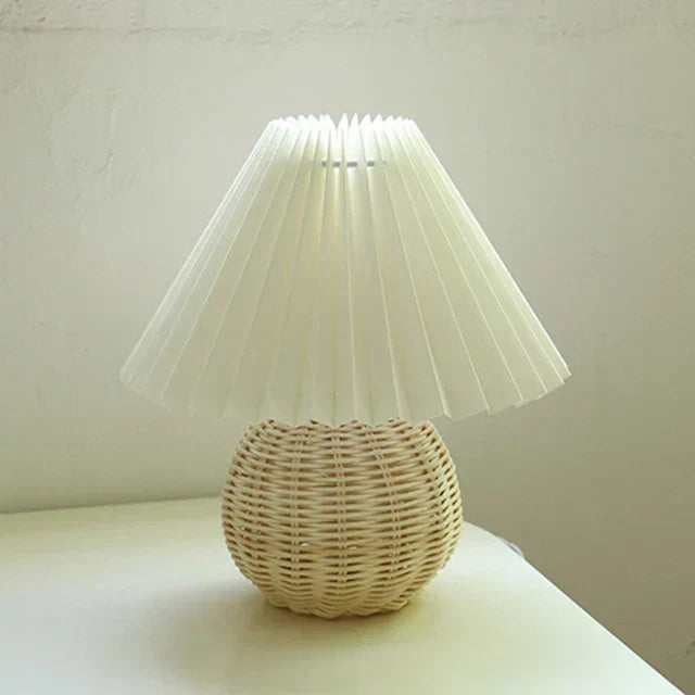 Antique Pleated - Vintage table lamp with pleats