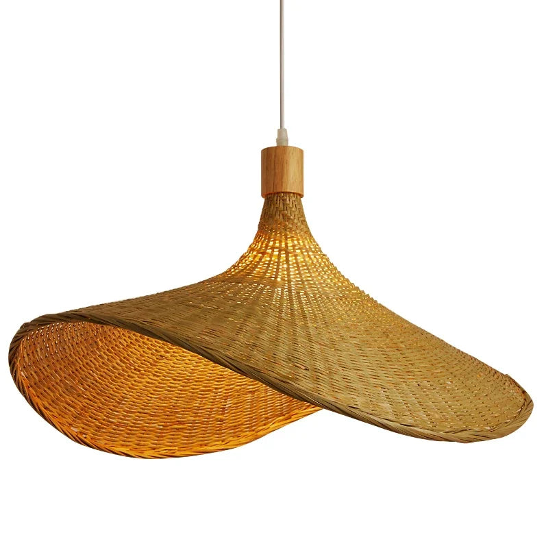 EverWeave Bamboo Wicker Pendant Light Natural Classic