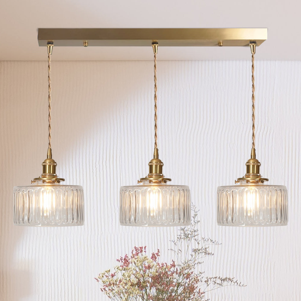 Stunning Cylinder Glass Pendant Light