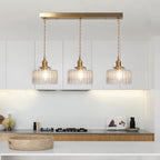 Stunning Cylinder Glass Pendant Light