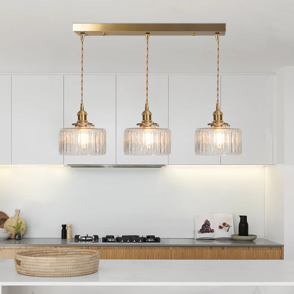 Stunning Cylinder Glass Pendant Light