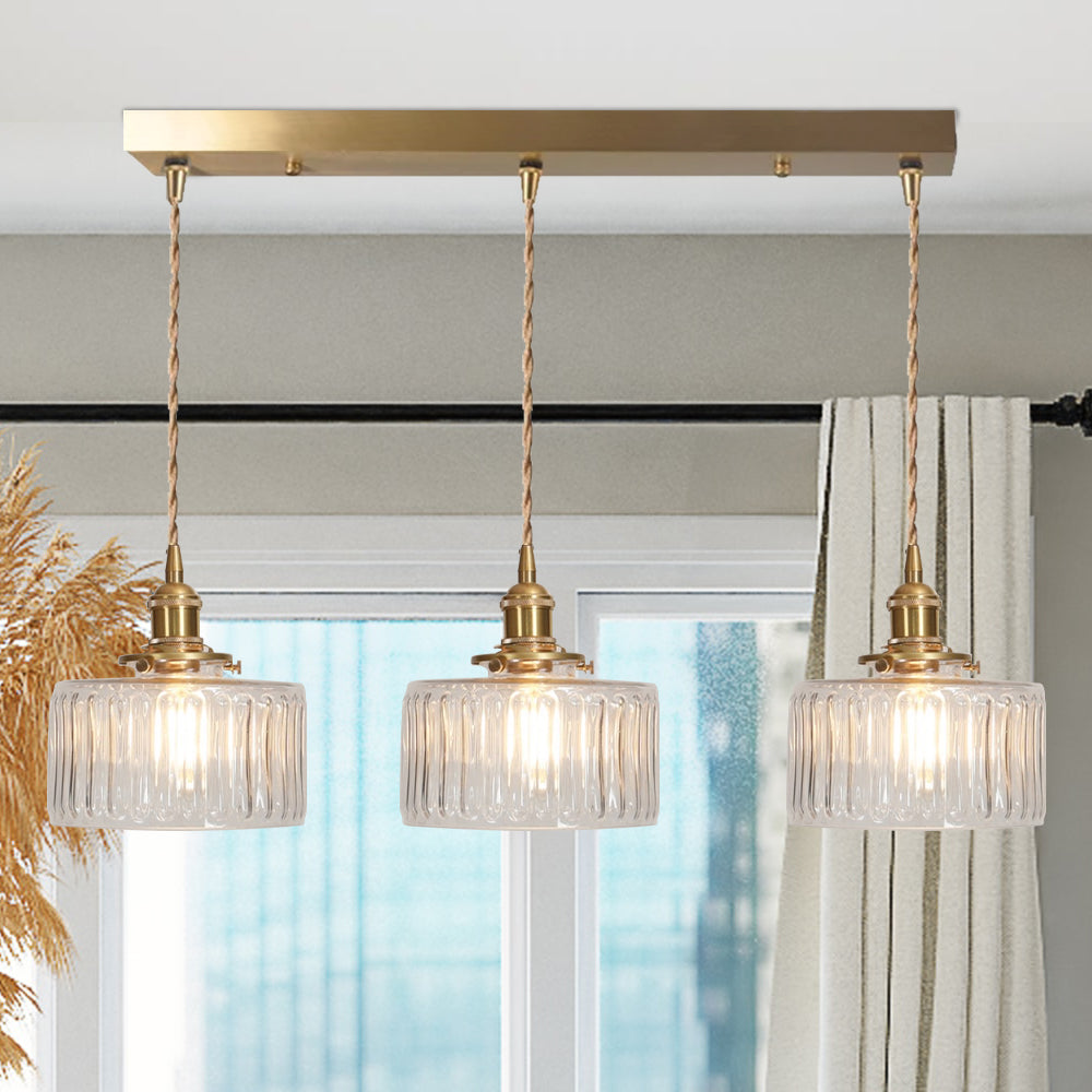 Stunning Cylinder Glass Pendant Light