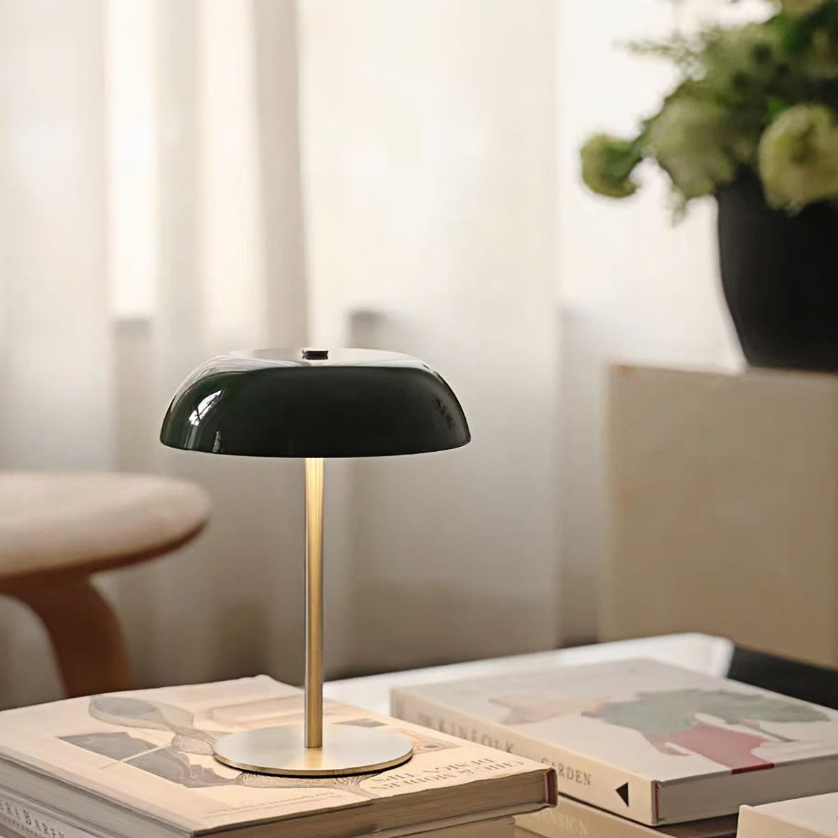 Bedside Lamp Cordless LED 1W Green Dimmable Alloy, Dimmable Warm Glow | Euroselle
