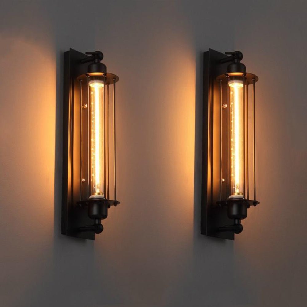 Vintage LED wall light with warm ambient glow and classic metal design for cozy, elegant interior wall illumination - Euroselle