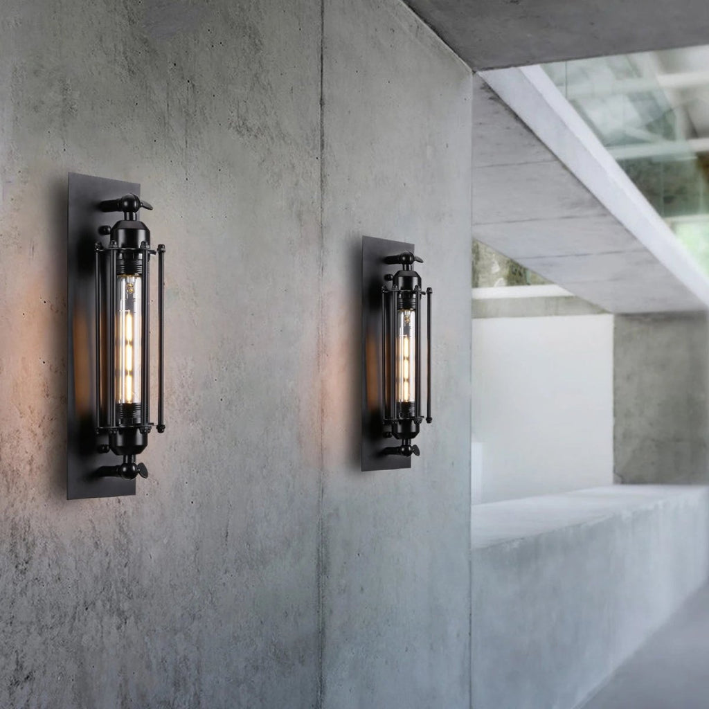 Vintage LED wall light with warm ambient glow and classic metal design for cozy, elegant interior wall illumination - Euroselle