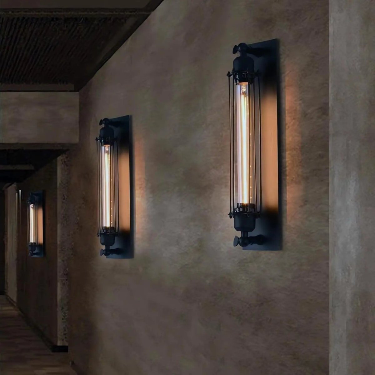 Vintage LED wall light with warm ambient glow and classic metal design for cozy, elegant interior wall illumination - Euroselle
