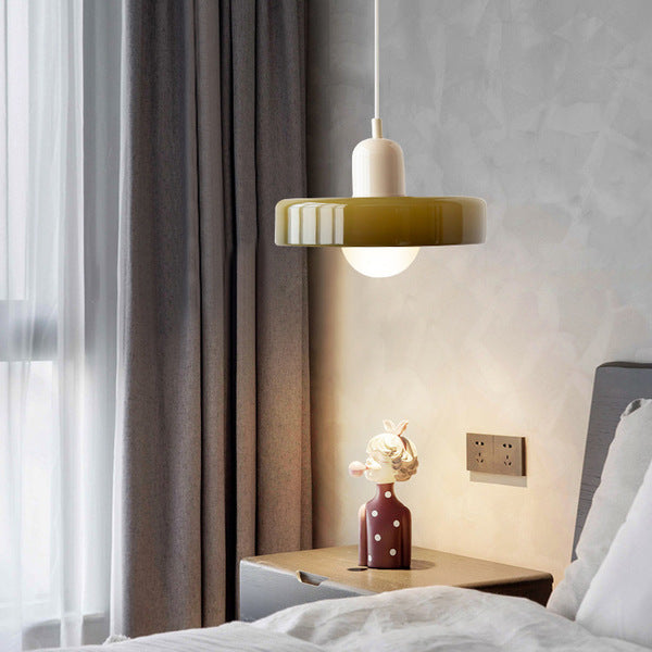 KiraGlass Geometric Bauhaus Pendant Light In Colored Glass