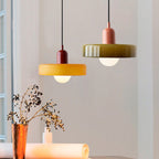 KiraGlass Geometric Bauhaus Pendant Light In Colored Glass