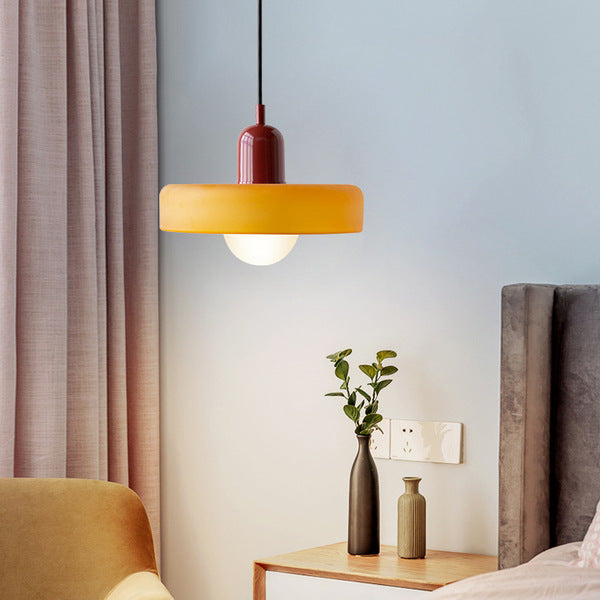 KiraGlass Geometric Bauhaus Pendant Light In Colored Glass