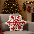 Coussin décoratif en peluche flocon de neige FrostNest