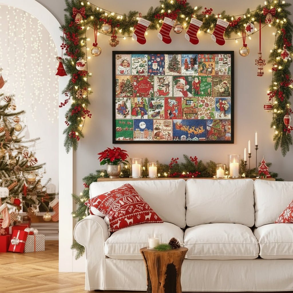 Puzzle Calendário do Advento AuroraPlex com 1000 peças — Puzzle de contagem decrescente para o Natal