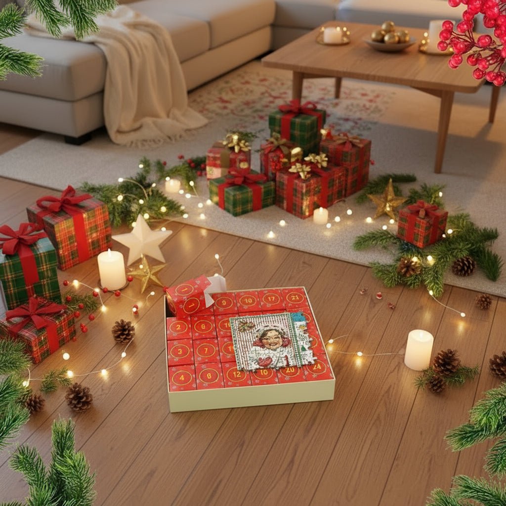 Puzzle Calendário do Advento AuroraPlex com 1000 peças — Puzzle de contagem decrescente para o Natal