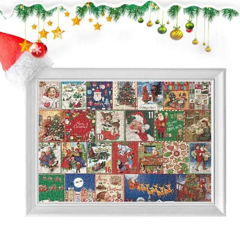 Puzzle Calendário do Advento AuroraPlex com 1000 peças — Puzzle de contagem decrescente para o Natal