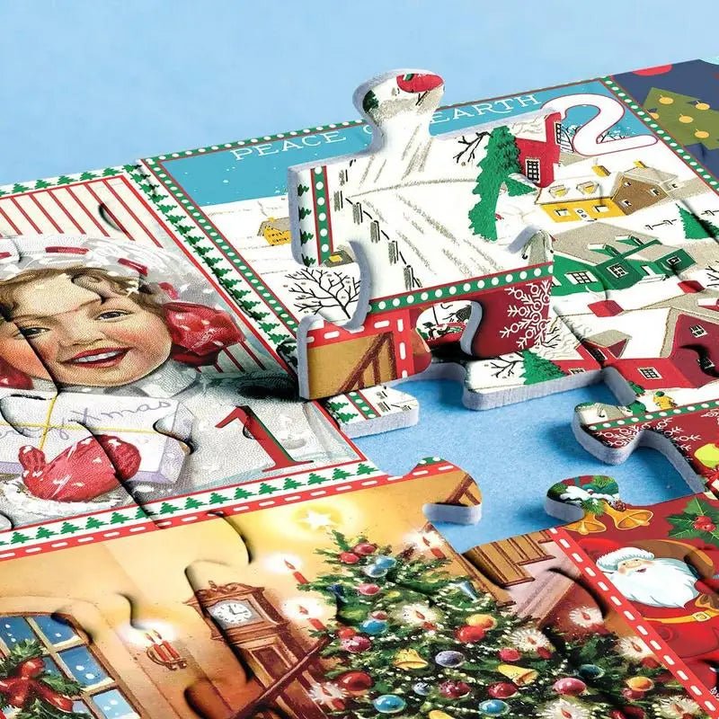 Puzzle Calendário do Advento AuroraPlex com 1000 peças — Puzzle de contagem decrescente para o Natal