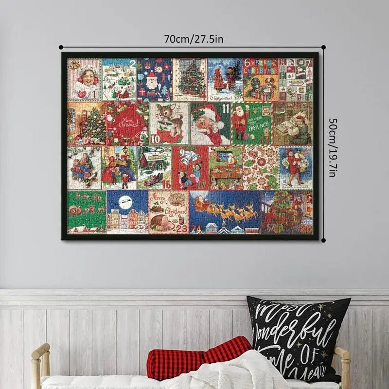 Puzzle Calendário do Advento AuroraPlex com 1000 peças — Puzzle de contagem decrescente para o Natal