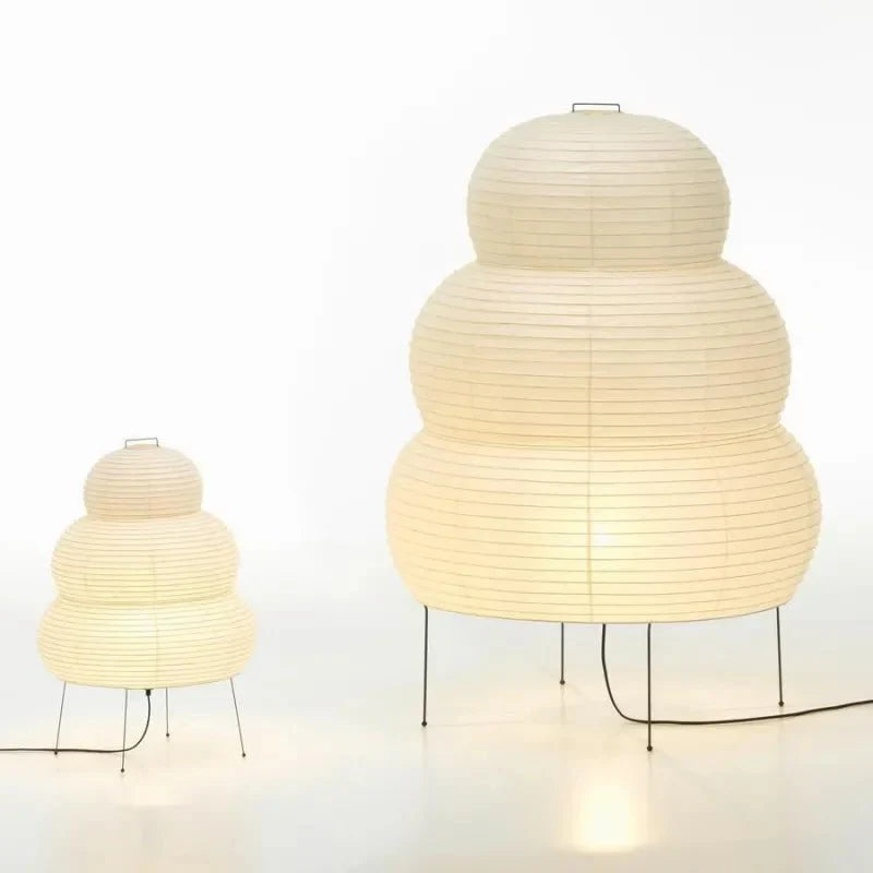 Floor Lamp Rice Paper Shade White Tripod Stand Adjustable Indoor Lighting | Euroselle