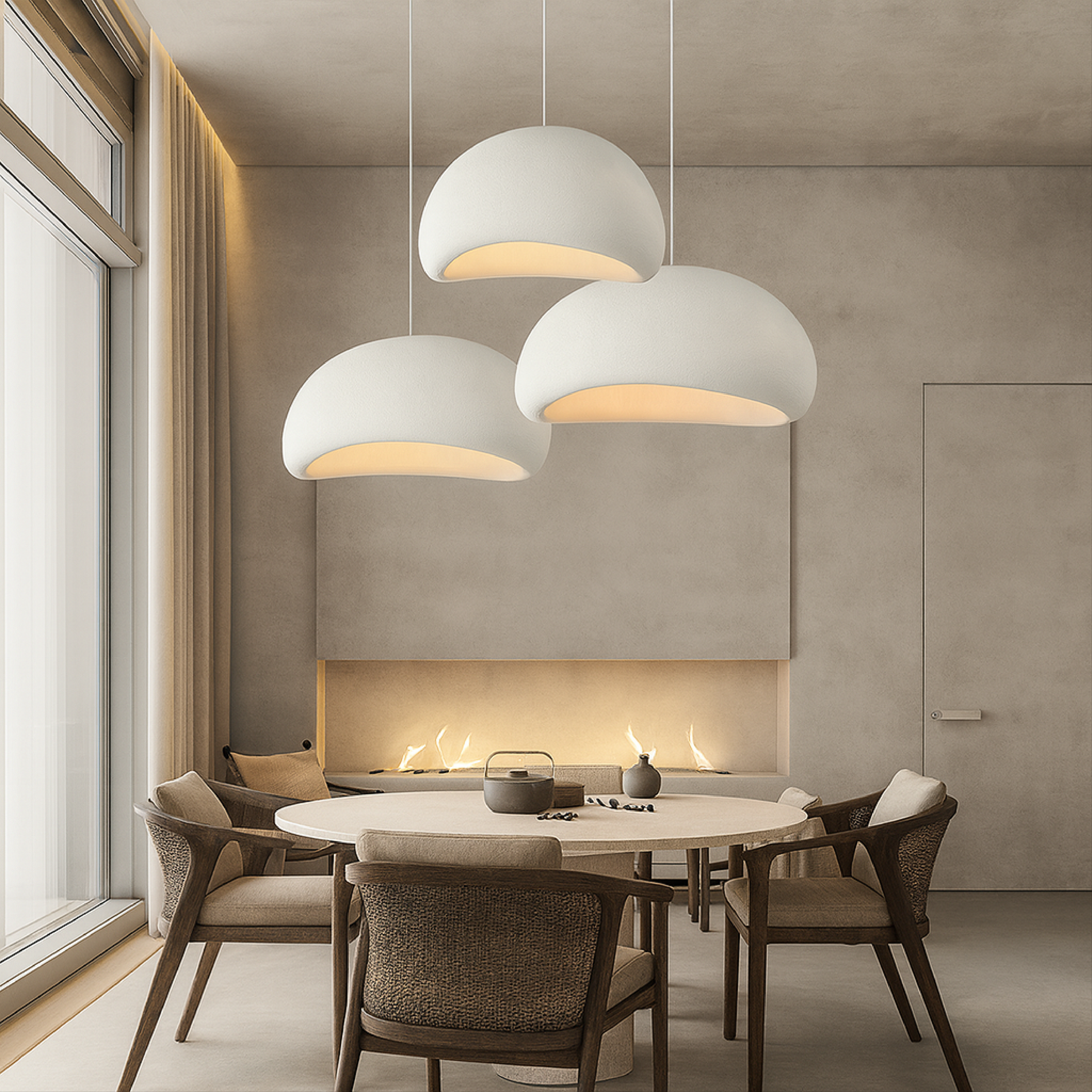 AuraSerene Glow Modern LED Pendant For Kitchen Illumination
