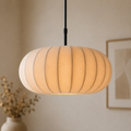 Wabi Sabi Oval Pendant Ceiling Light — Silk Fabric Shade