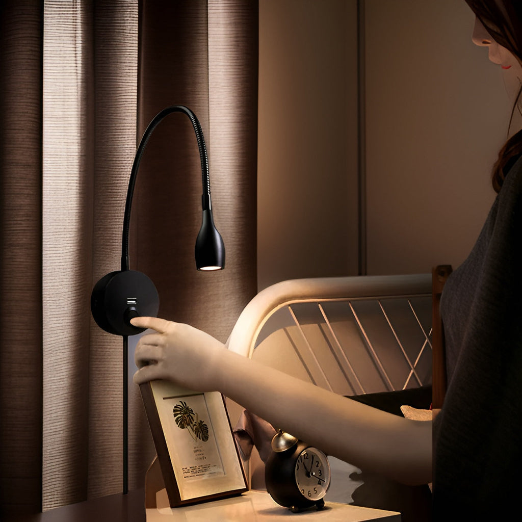 Aluminum LED Wall Light Adjustable Tilt Contemporary Design | Euroselle