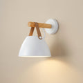 Wall Light White Cone Metal Leather Strap LED Compatible Indoor | Euroselle