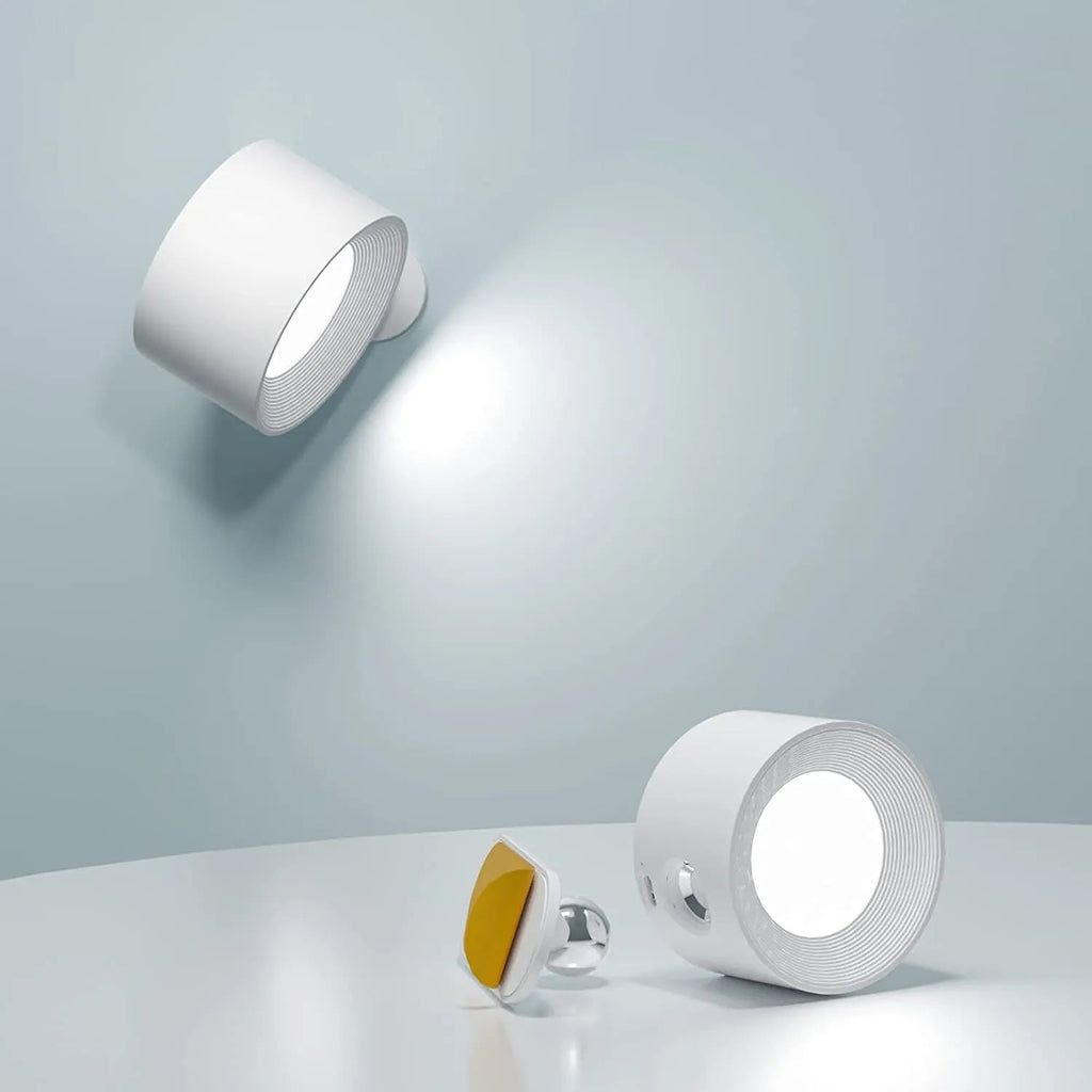 Wandleuchte kabellos LED USB wiederaufladbar 2000mAh magnetisch 360 Grad verstellbar ABS PC | Euroselle