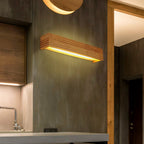 Wall Light Wood and Acrylic E26 E27 Bulb Base 110V 120V Direct Wired | Euroselle