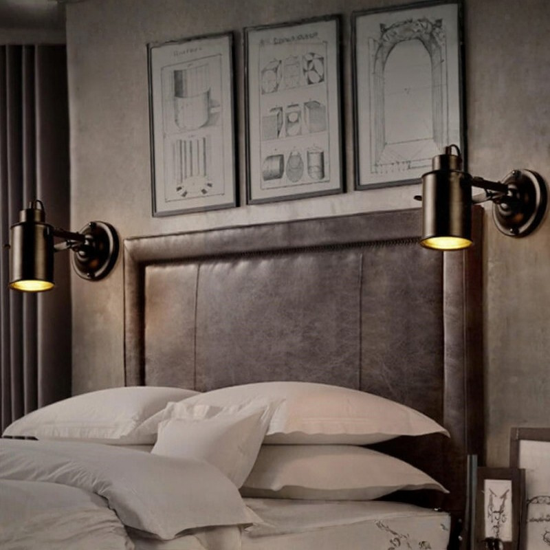 Wandlampe verstellbarer Arm Schmiedeeisen Wandlicht | Euroselle