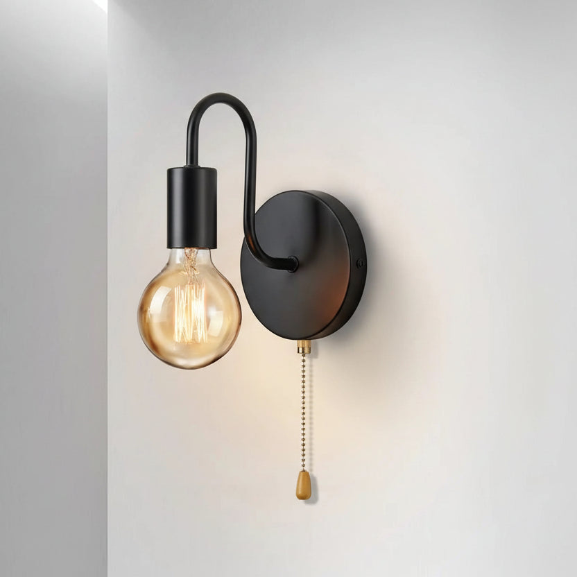 Wall Sconce Curved Gooseneck Metal Adjustable Indoor Lighting Fixture | Euroselle