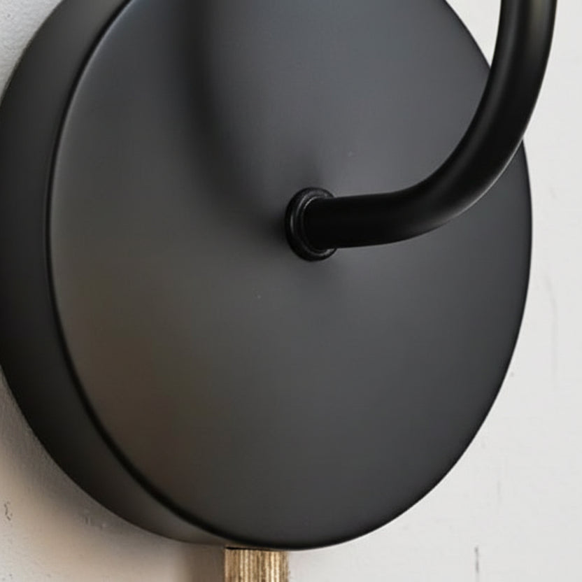 Wall Sconce Curved Gooseneck Metal Adjustable Indoor Lighting Fixture | Euroselle