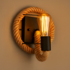 Wall Sconce Rope Design Iron E27 Indoor 20x15x12 cm | Euroselle