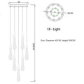 Waterdrop Fire Crystal Pendant Light