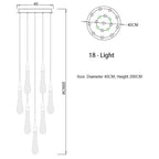 Waterdrop Fire Crystal Pendant Light
