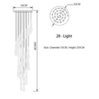 Waterdrop Fire Crystal Pendant Light