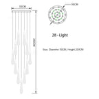 Waterdrop Fire Crystal Pendant Light