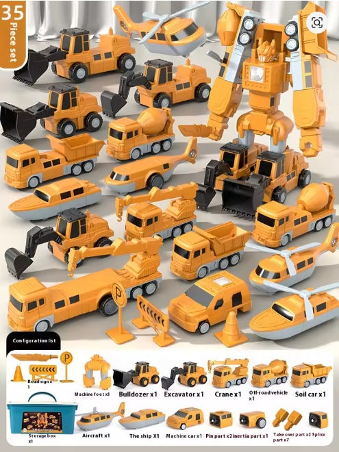 Magnetisches Baustellenfahrzeug-Set — Verformbares STEM-Spielzeug