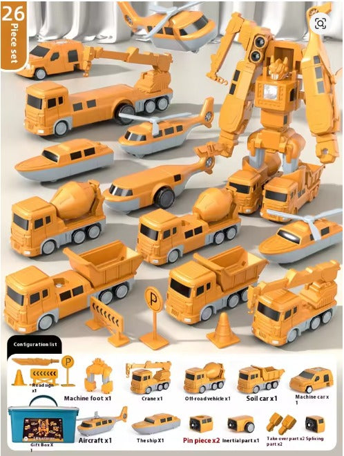 Magnetisches Baustellenfahrzeug-Set — Verformbares STEM-Spielzeug