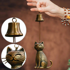 Handcrafted Copper Cat Wind Chime for Tranquil Home Ambiance - Euroselle