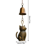 Handcrafted Copper Cat Wind Chime for Tranquil Home Ambiance - Euroselle