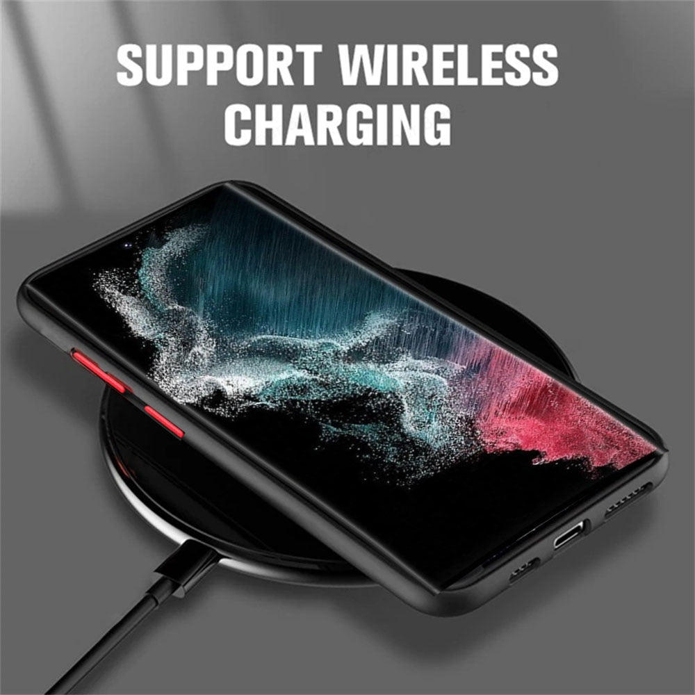 Samsung Galaxy S21-S26シリコンケース - マグネット式、ワイヤレス充電
