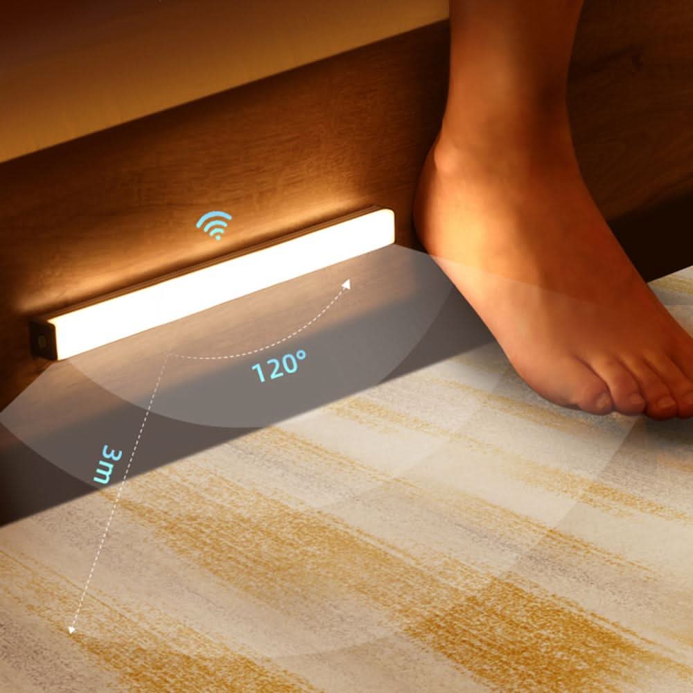 Wireless LED motion sensor light with flexible sizing and USB/AAA power for automatic, energy-efficient indoor illumination - Euroselle