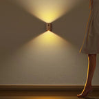 Wooden Motion Sensor Lamp - Rechargeable LED Light for Home, Elegant Design for Bedrooms, Hallways, and Cabinets | Euroselle