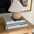 Table Lamp Woven Rattan LED Plug In Bedside Light | Euroselle
