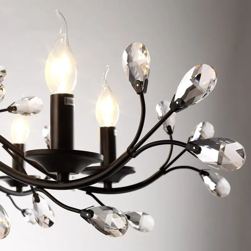 12-Light Rustic Wrought Iron Chandelier